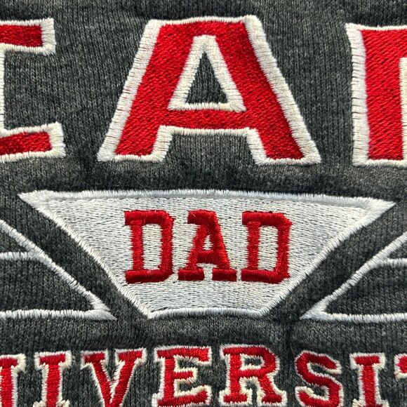 Vintage Miami University Dad Sweatshirt Mens L Large Gray 90s Ohio RedHawks NCAA - Picture 4 of 6
